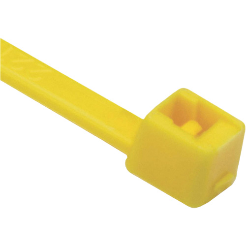Attaches de c&acirc;bles s&eacute;rie T, Longueur 8", R&eacute;sistance &agrave; la traction 50 lb, Jaune Industrial Sales