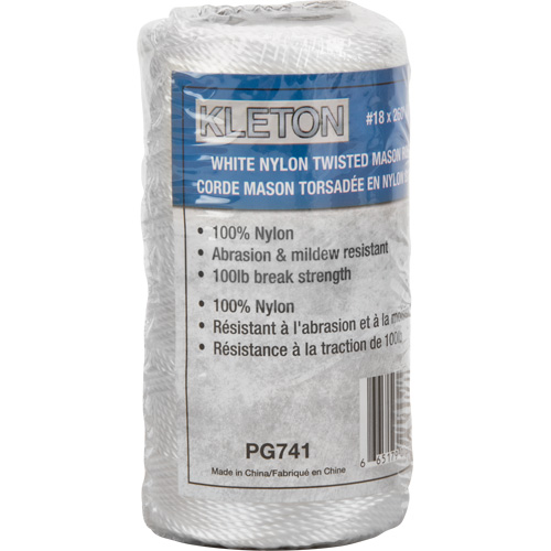 Corde Mason torsad&eacute;e no 18, Nylon, 260' Industrial Sales
