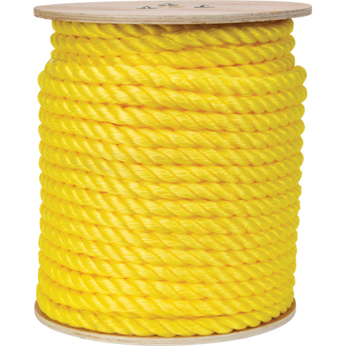 Corde jaune tress&eacute;e, Polypropyl&egrave;ne, 300' Industrial Sales