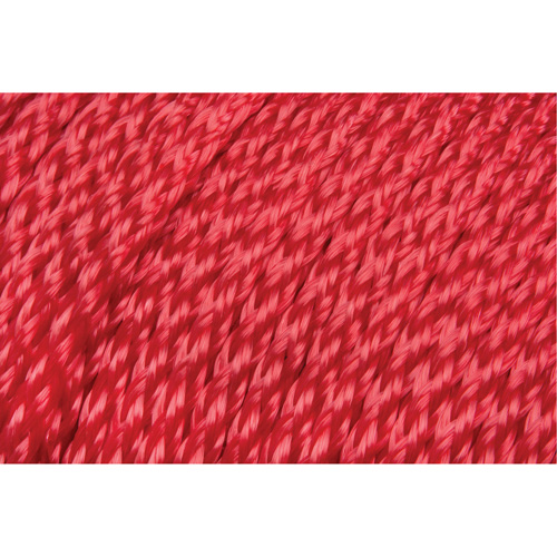 Corde rouge tress&eacute;e, Polypropyl&egrave;ne, 500' Industrial Sales