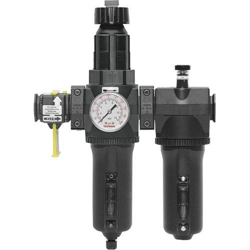 Automatic Drain Filter, Regulator & Lubricator with Metal Bowl & Gauge Modulair 400, 3/4" NPT Industrial Sales