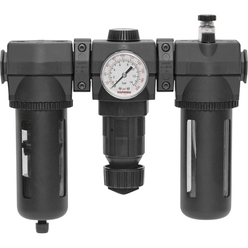 Filtre, d&eacute;tendeur & lubrificateur Modulair 400 avec drain manuel & bol standard, 3/4" NPTF Industrial Sales