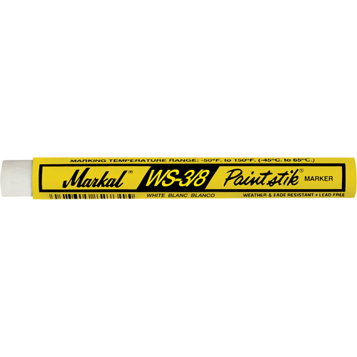 WS-3/8 Paintstik&reg; Paint Marker, Solid Stick, White Industrial Sales