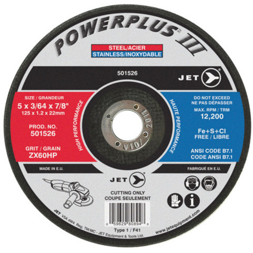 POWERPLUS&reg; Cut-Off Wheel, 4-1/2" x 3/64", 7/8" Arbor, Type 1, 13300 RPM Industrial Sales