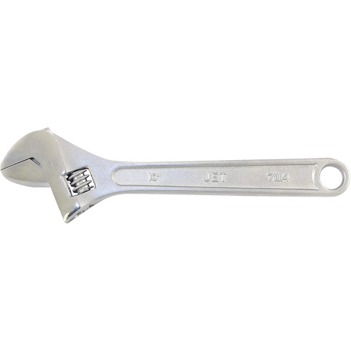 AW-10 Adjustable Wrench, 10" L, 1-1/4" Max Width, Chrome Industrial Sales