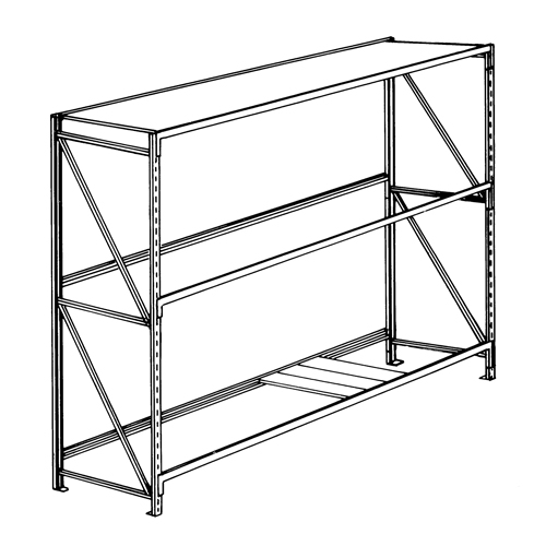 Pronto Bulk Storage Racks - 22-Ga. Shelf Panels, Galvanized Steel, 24" W x 6" D Industrial Sales