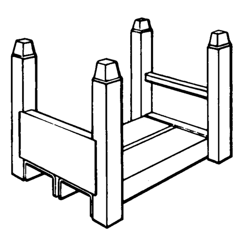 Portable Stacking Racks, 12" W x 16" D, 2500 lbs. Capacity Industrial Sales