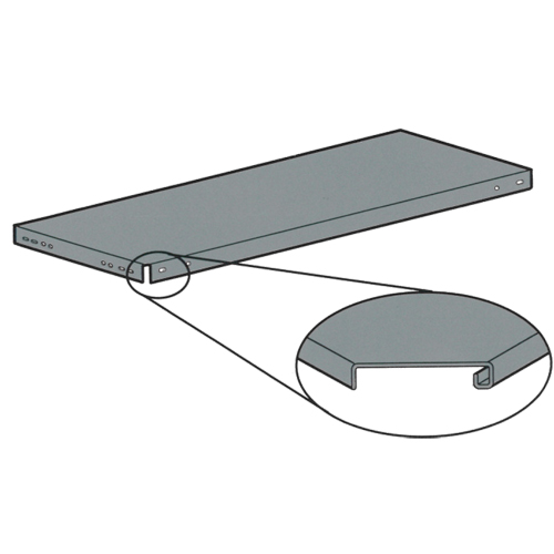 Slotted Angle Shelving - Shelves, Galvanized Steel, 48" W x 18" D Industrial Sales