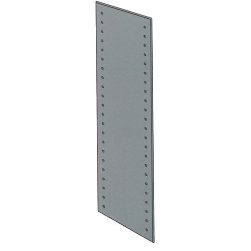 Panneau d'extr&eacute;mit&eacute; &agrave; corni&egrave;re perfor&eacute;e, 84" ha, 18" p, Acier galvanis&eacute; Industrial Sales