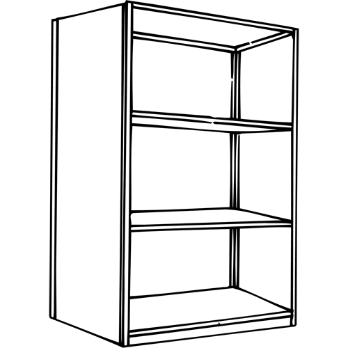 Interlok Shelving Unit, Steel, Boltless, 800 lbs. Capacity, 36" W x 76" H x 24" D Industrial Sales