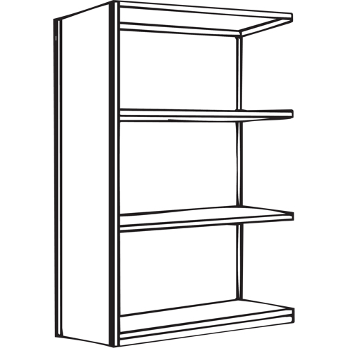 &eacute;l&eacute;ment de rayonnage Interlok, Acier, Sans boulons, Capacit&eacute; 550 lb, 48" la x 88" h x 12" p Industrial Sales