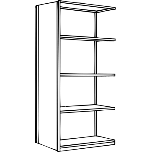 Interlok Shelving Unit, Steel, Boltless, 800 lbs. Capacity, 36" W x 100" H x 24" D Industrial Sales