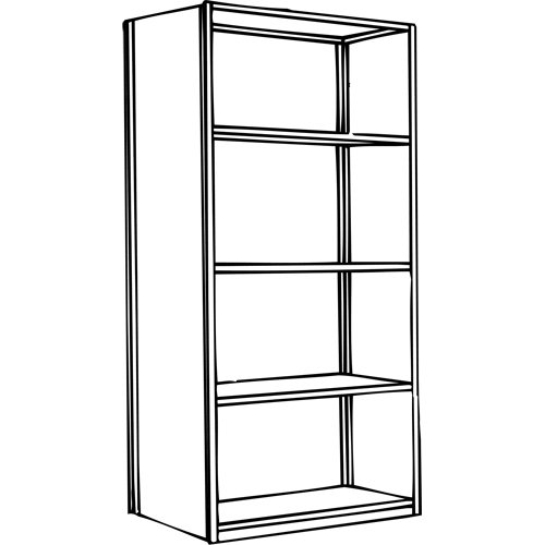 &eacute;l&eacute;ment de rayonnage Interlok, Acier, Sans boulons, Capacit&eacute; 800 lb, 36" la x 100" h x 24" p Industrial Sales