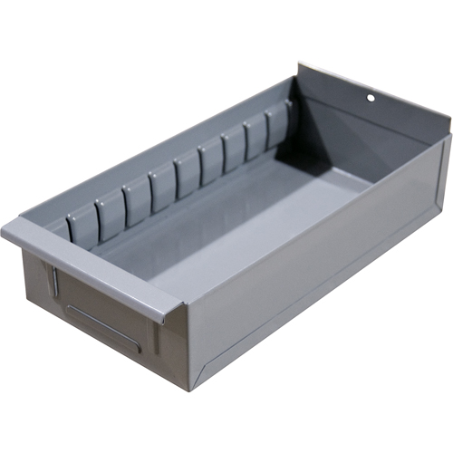 Interlok Boltless Shelving Shelf Box, Steel, 5-5/8" W x 18" D x 4-3/4" H, Grey Industrial Sales