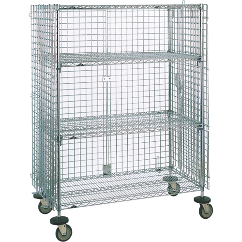 Chariots de s&eacute;curit&eacute;, Chrom&eacute;, 21-1/2" x 68-1/2 x 50-1/2", Capacit&eacute; 500 lb Industrial Sales