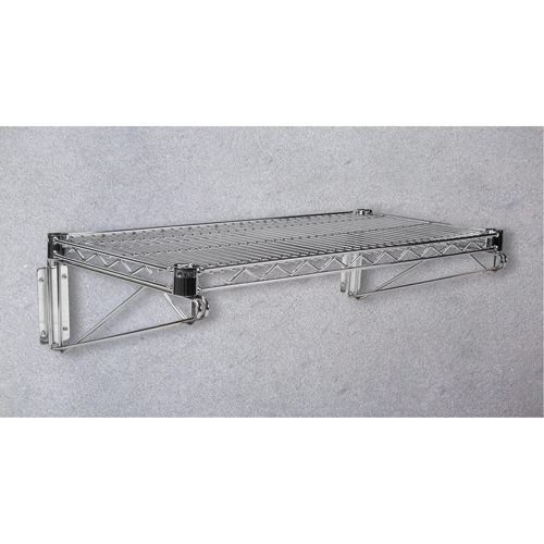 Tablette en treillis pour &eacute;tag&egrave;re robuste en treillis chromat&eacute;, 30" la x 14" p, Capacit&eacute; de 800 lb Industrial Sales