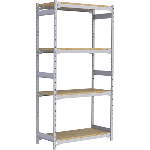 &eacute;tag&egrave;re-classeur de grande largeur, Acier, 4 Tablettes, 42" la x 18" p x 84" h Industrial Sales