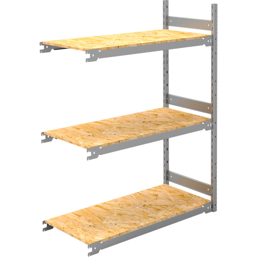 Wide Span Record Storage Shelving, Steel, 3 Shelves, 42" W x 18" D x 60" H, Add-On Kit Industrial Sales