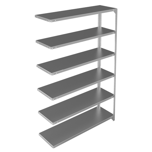 &eacute;l&eacute;ment de rayonnage, Acier galvanis&eacute;, Montant &agrave; fente, Capacit&eacute; 300 lb, 48" la x 72" h x 15" p Industrial Sales
