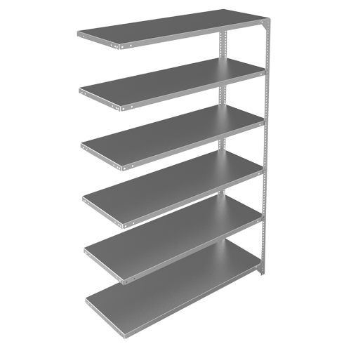 &eacute;l&eacute;ment de rayonnage, Acier galvanis&eacute;, Montant &agrave; fente, Capacit&eacute; 275 lb, 48" la x 72" h x 18" p Industrial Sales