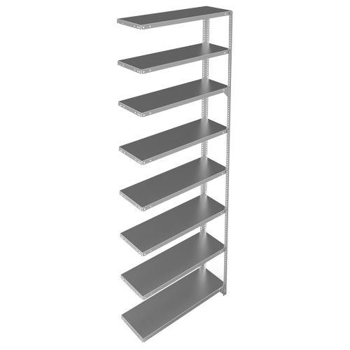 &eacute;l&eacute;ment de rayonnage, Acier galvanis&eacute;, Montant &agrave; fente, Capacit&eacute; 400 lb, 36" la x 96" h x 12" p Industrial Sales