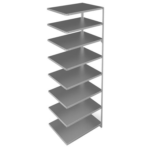 &eacute;l&eacute;ment de rayonnage, Acier galvanis&eacute;, Montant &agrave; fente, Capacit&eacute; 400 lb, 36" la x 96" h x 24" p Industrial Sales