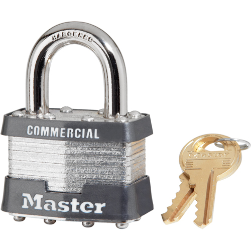 Cadenas commerciaux - mod&egrave;le 1KA, Cl&eacute;s identiques, Acier lamin&eacute;, Largeur de 1-3/4" Industrial Sales