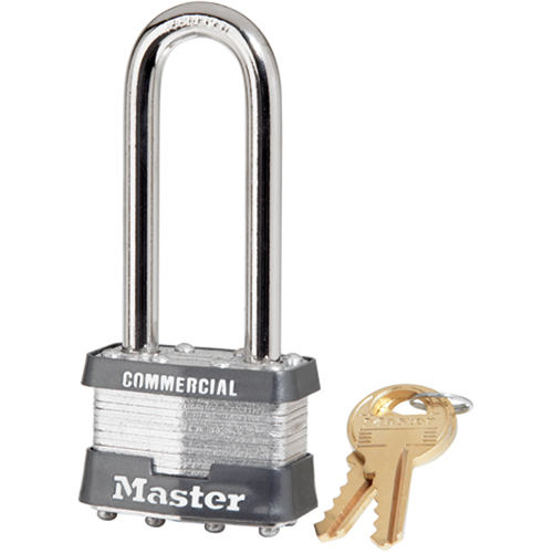Cadenas commercial, Argent, Cl&eacute;s diff&eacute;rentes, Acier lamin&eacute;, Largeur de 1-3/4" Industrial Sales