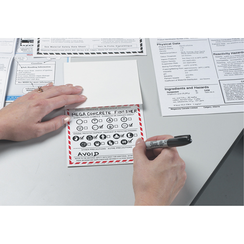 OTS WHMIS Labels, Vinyl, Sheet, 6" L x 3" W Industrial Sales