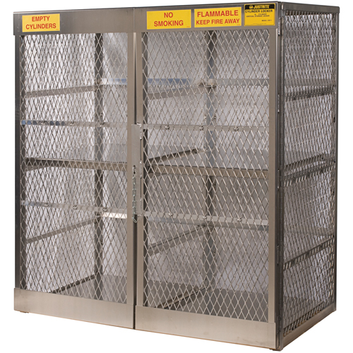 Armoires en aluminium pour bouteilles GPL, nbre de bouteilles: 16, 60" , 32" , 65" , Argent Industrial Sales