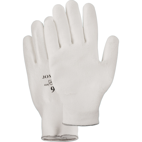 White Knit Palm Coated Gloves, Size Small/7, Polyurethane Coated, HPPE Shell, EN 388 Level 2 Industrial Sales