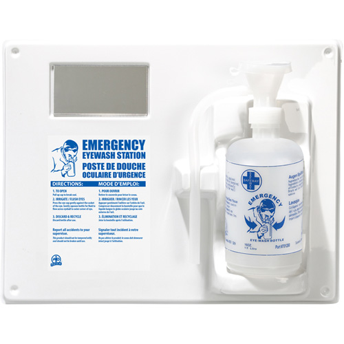 Poste de douche oculaire - Poste simple a/bouteille vide Industrial Sales