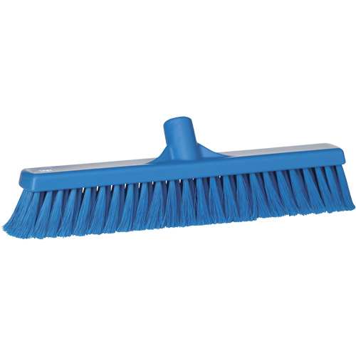 Balai hygi&eacute;nique pour service alimentaire, 15,7"x2", Polypropyl&egrave;ne, Bleu Industrial Sales