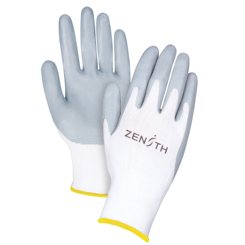 Gants l&eacute;gers enduits et respirants, 11/2T-Grand, R&ecirc;vetement Mousse de nitrile, Calibre 13, Enveloppe en Polyester Industrial Sales