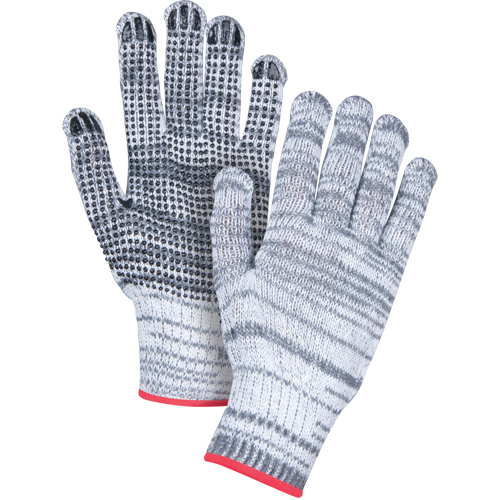 Dotted String Knit Gloves, Poly/Cotton, Single Sided, 7 Gauge, Large Industrial Sales