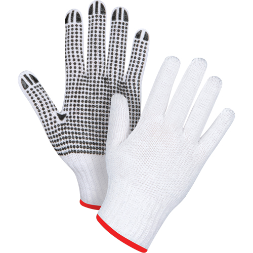 Gants tricot&eacute;s &agrave; pois, Poly/coton, Un c&ocirc;t&eacute;, Calibre 7, T-Grand Industrial Sales