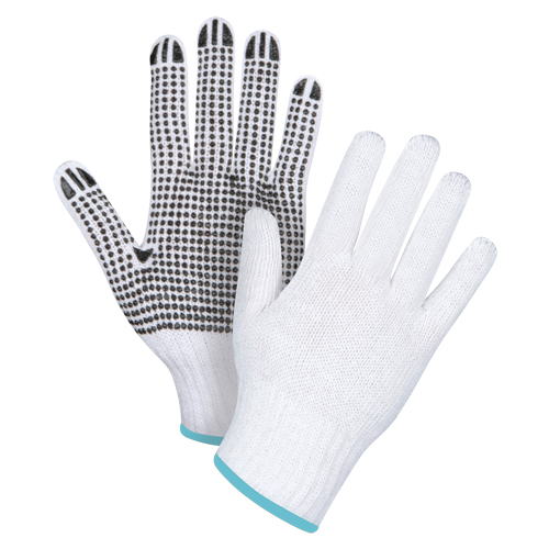 Dotted String Knit Gloves, Poly/Cotton, Single Sided, 7 Gauge, X-Large Industrial Sales