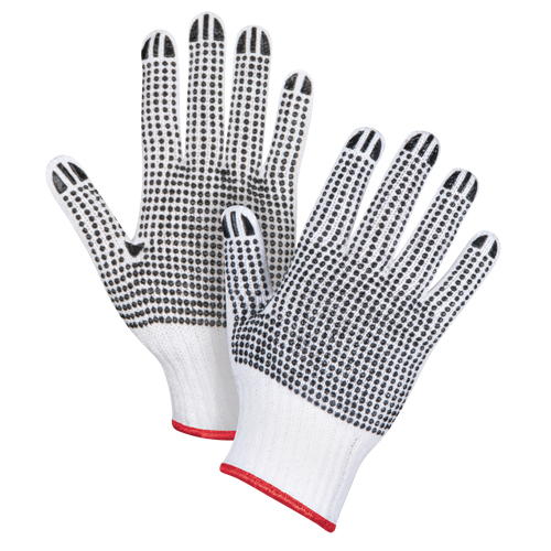 Gants tricot&eacute;s deux c&ocirc;t&eacute;s &agrave; pois, Poly/coton, Deux c&ocirc;t&eacute;s, Calibre 7, Petit Industrial Sales
