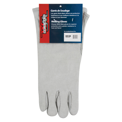 Standard-Duty Welder's Gloves, Split Cowhide, Size Large Industrial Sales