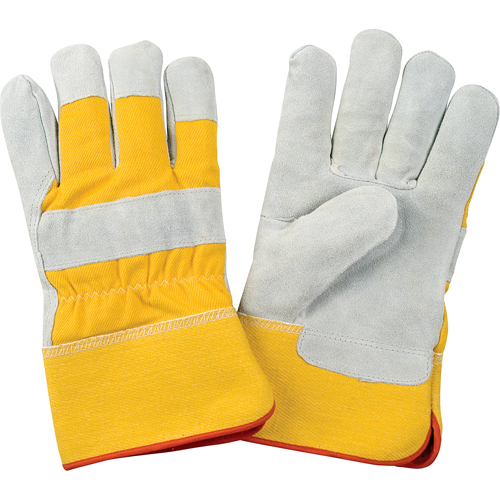 Gants d'ajusteur doubl&eacute;s pour l'hiver de premi&egrave;re qualit&eacute;, Grand, Paume en Cuir de vache refendu, Doublure en Molleton de mousse Industrial Sales