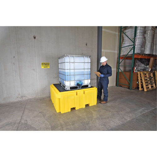 IBC Spill Pallet Plus&reg; Without Drain, 365 US gal. Spill Capacity, 62" x 62" x 28" Industrial Sales