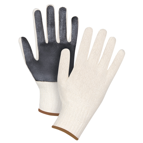 Gants en tricot &agrave; paume enduite, Poly/coton, Un c&ocirc;t&eacute;, Calibre 7, Grand Industrial Sales