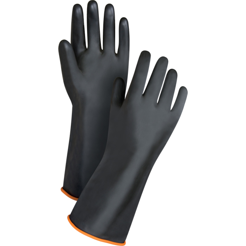 Heavyweight Chemical-Handling Gloves, Size Large/9, 14" L, Rubber Latex, 30-mil Industrial Sales