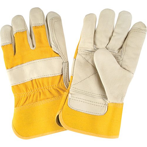Gants d'ajusteur de premi&egrave;re qualit&eacute;, Grand, Paume en Cuir fleur de vache, Doublure en Coton Industrial Sales