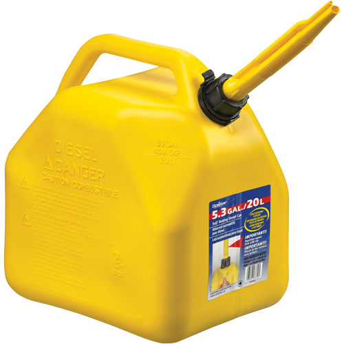 Jerricans, 5,3 gal. US/20,06 L, Jaune, Conformes aux normes CSA/ULC Industrial Sales