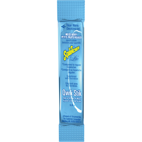 Sqwincher&reg; ZERO&reg; Qwik Stik Rehydration Drink, Powder, Mixed Berry Industrial Sales