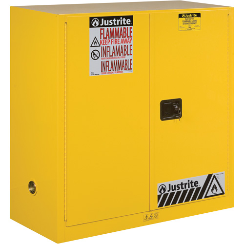 Armoires Sure-Grip EX pour produits inflammables, 30 gal., 1 Porte(s), 43" La x 44" h x 18" p Industrial Sales