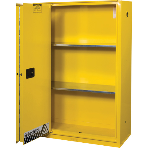 Sure-Grip&reg; Ex Flammable Storage Cabinets, 45 gal., 1 Door, 43" W x 65" H x 18" D Industrial Sales