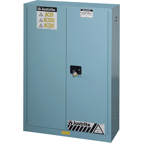 Armoires de s&eacute;curit&eacute; pour acides & produits corrosifs avec doublure ChemCor, 45 gal., 43" x 65" x 18" Industrial Sales