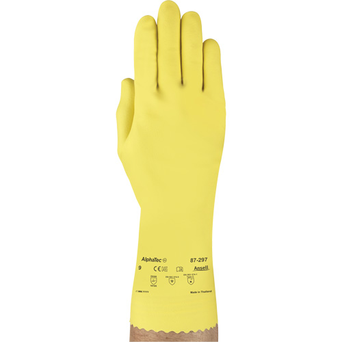 Gants Versatouch 297, Taille T-Grand/10, 12" lo, Latex de caoutchouc, Doublure en Ouat&eacute;e, 20 mils Industrial Sales